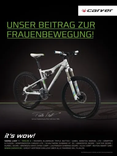 Bild: SCHWIND' tritt für CARVER kreativ in die Pedale