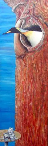 Bild: Der Pinguin lebt jetzt im Baum