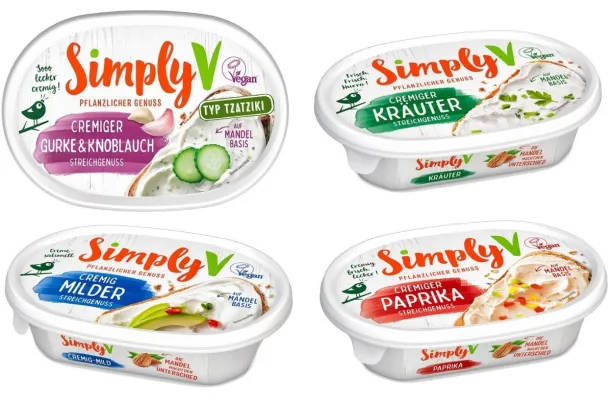 Bild: Simply V Streichgenuss mit verbesserter Rezeptur und modernisiertem Verpackungsauftritt