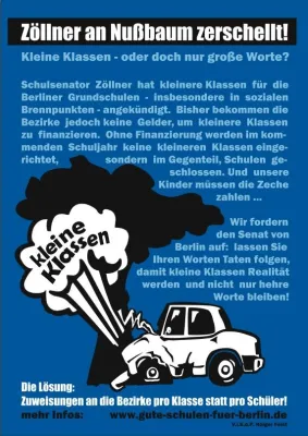 Bild: Aktion kleine Klassen in sozialen Brennpunkten