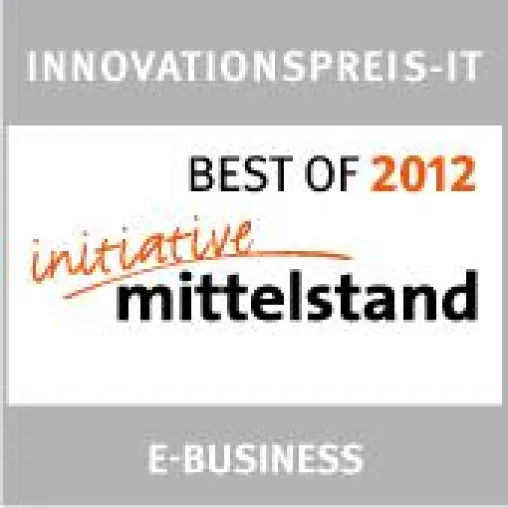 Bild: druckanfrage-online.de erhält das Zertifikat Innovationspreis-IT BEST OF 2012 E-Business verliehen