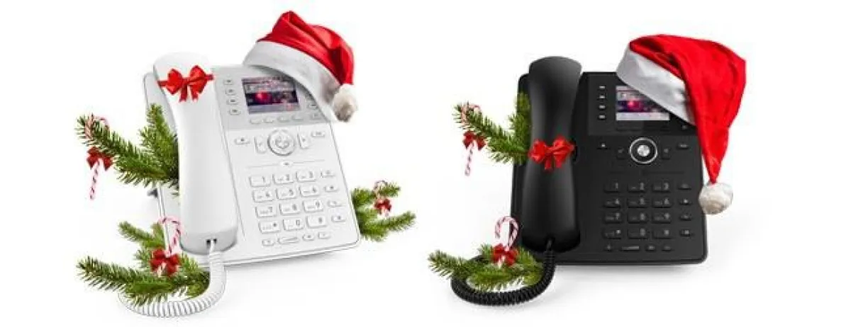 Das IP-Telefon D735 in der „Weihnachtsversion