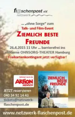 Bild: Freikarten verfügbar: Inklusives Talk- und Film Event "Ziemlich beste Freunde im Ohnsorg-Theater Hamburg" -