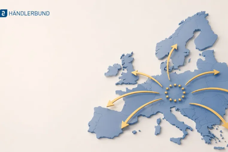Händlerbund begrüßt Vorschlag der EU-Kommission zur Aussetzung der Bevollmächtigten-Pflicht Bild: Händlerbund begrüßt Vorschlag der EU-Kommission zur Aussetzung der Bevollmächtigten-Pflicht