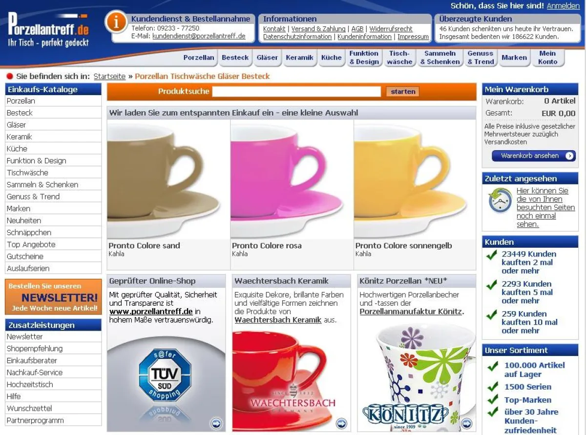 Porzellantreff.de -  Der Fachhandel für Markenporzellan