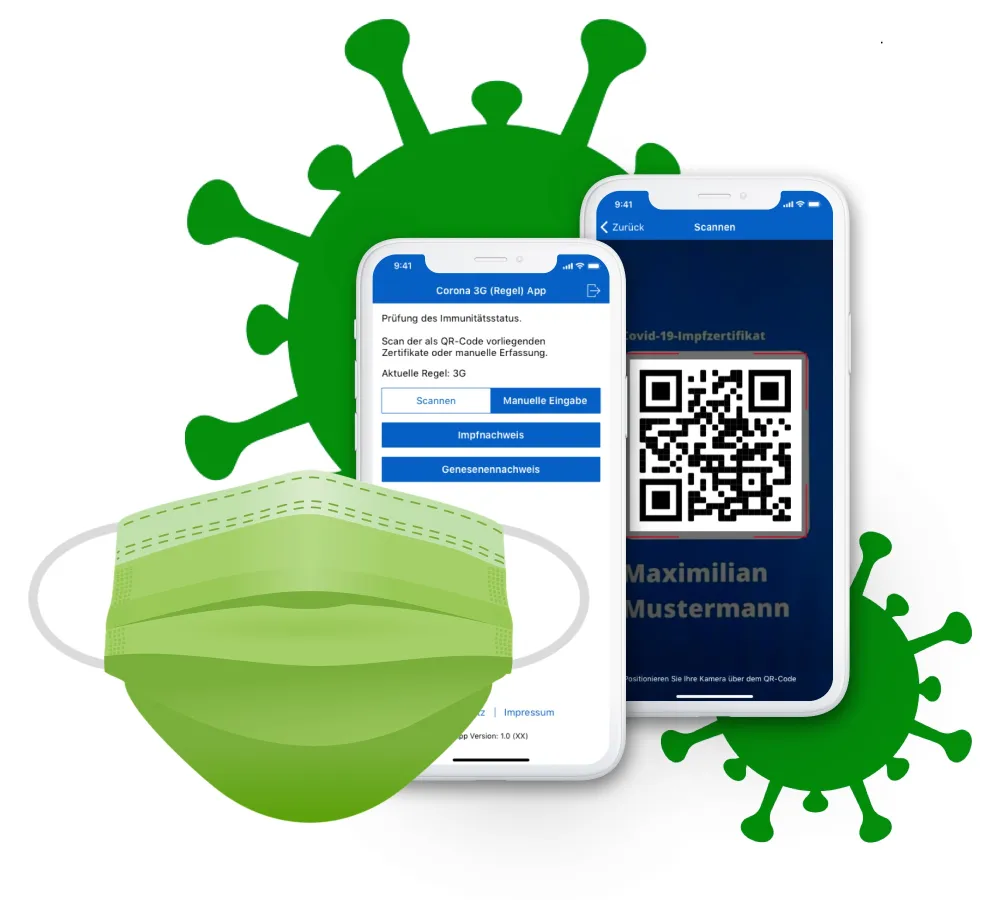 2G Regel Lösung für einrichtungsbezogene Impfpflicht (© mobivention GmbH)