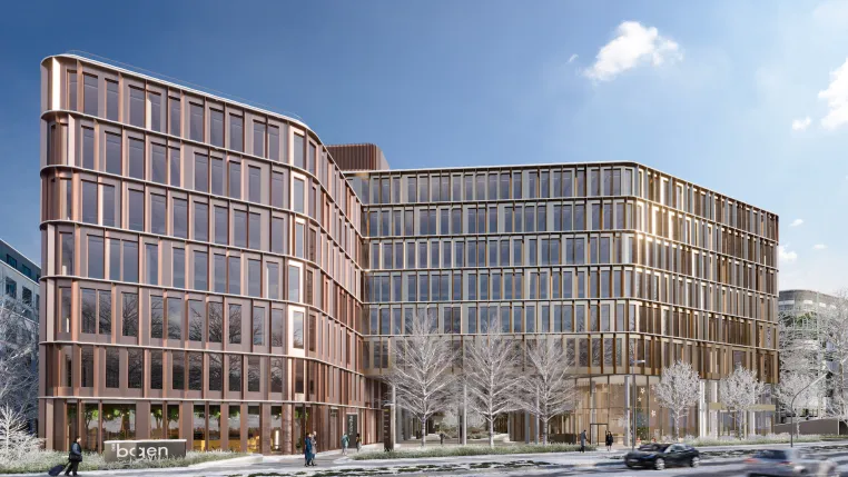 Bild: Baustelle des neuen Münchner Business-Campus DER bogen aktuell im Zeitplan 