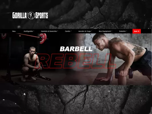 Bild: Gorilla Sports als Top Webshop ausgezeichnet