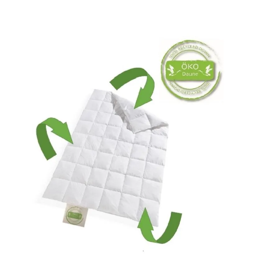 Öko Daunendecke 100% Daune recycelt nachhaltig ökologisch