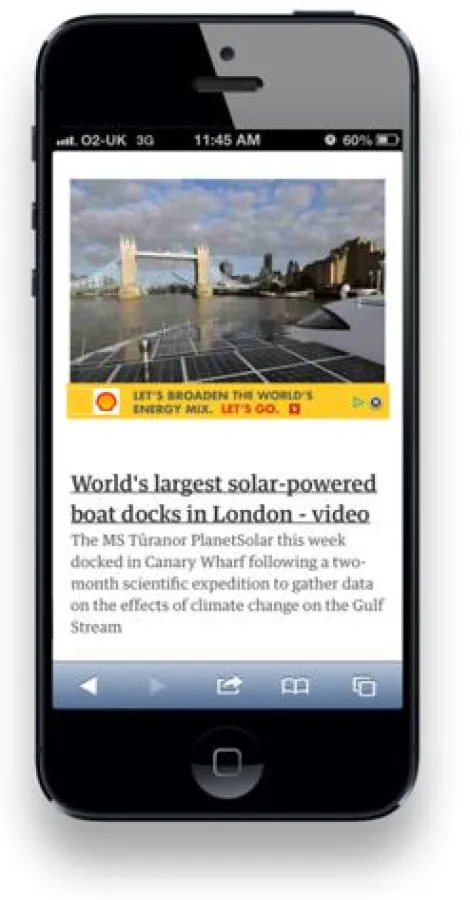 Für die Let's-Go-Kampagne wurde u. a. das kontextuelle Werbeformat Vibrant Image genutzt.