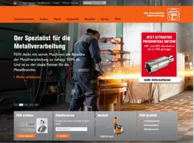 Bild: Weitclick realisiert neue Markenwebsite für FEIN