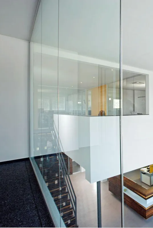 Mit fecoplan können Wandhöhen bis zu 3,50 Meter als Glas-Raumabschluss ausgeführt werden