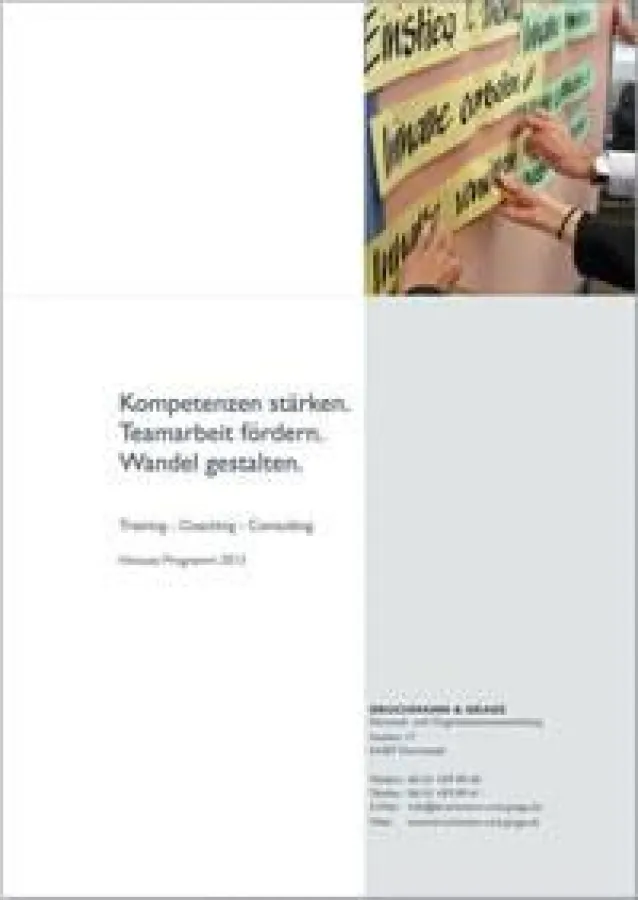 Inhouse-Programm 2013: Training - Coaching - Consulting