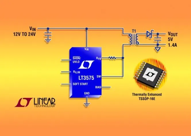 Bild: Linear Technology: Galvanisch getrennter monolithischer Flyback-Schaltregler ...
