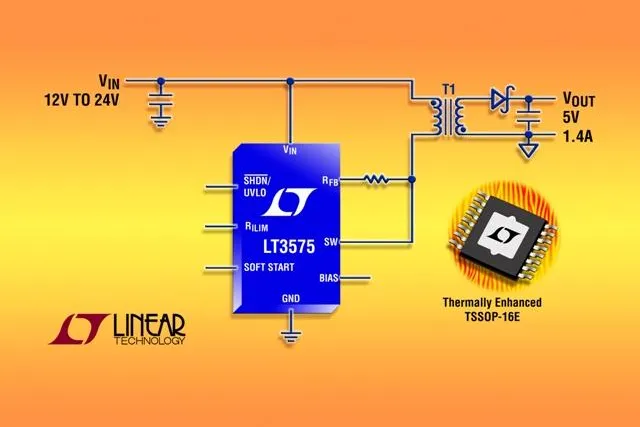 Bild: Linear Technology: Galvanisch getrennter monolithischer Flyback-Schaltregler ...