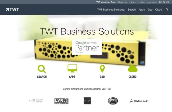 Bild: TWT relauncht Google for Work Solution-Website: Frisches Design und alle Leistungen auf einen Blick