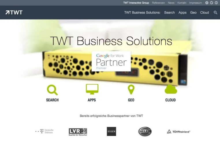 TWT relauncht Google for Work Solution-Website: Frisches Design und alle Leistungen auf einen Blick Bild: TWT relauncht Google for Work Solution-Website: Frisches Design und alle Leistungen auf einen Blick