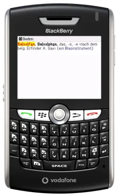 Bild: Der Duden auf dem Blackberry