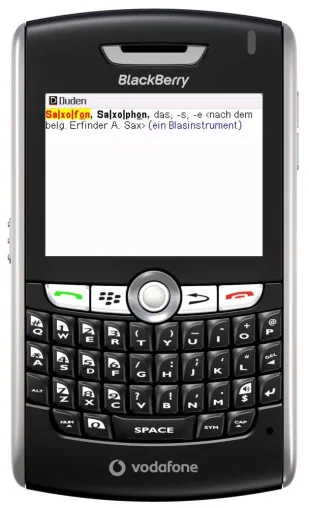 Bild: Der Duden auf dem Blackberry