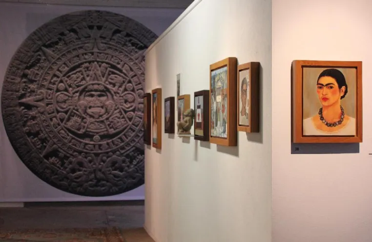Bild: Sonnenstein” in Originalgröße in der Frida Kahlo Ausstellung in Baden-Baden