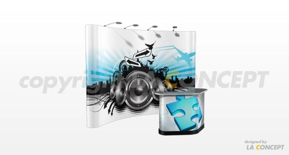 geschwungene Faltdisplays von LA CONCEPT