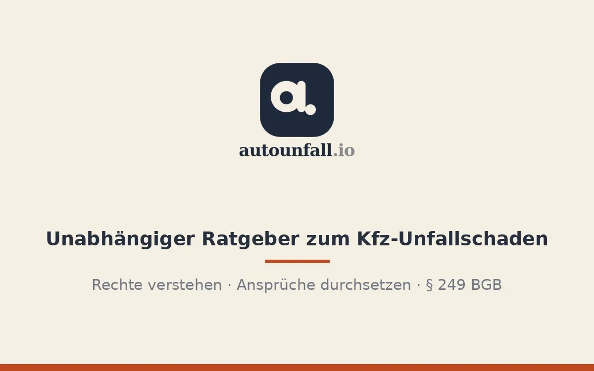 autounfall.io – unabhängiger Ratgeber zum Kfz-Unfallschaden (© Kitta & Sprafke UG)