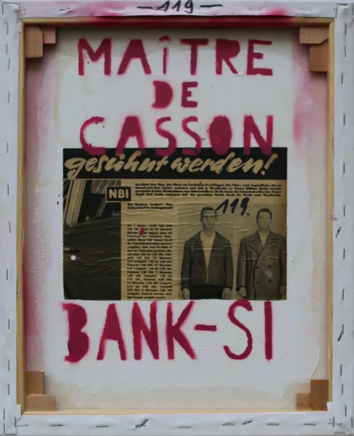 Rückseite des Gemäldes Nr. 