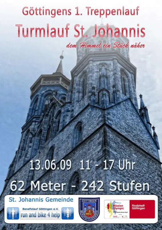 Plakat zu Göttingens 1. Treppenlauf