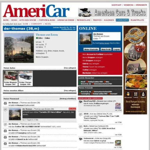 Bild: Das Geschenk zum 1-Jährigen - Die neue AmeriCar.de Community