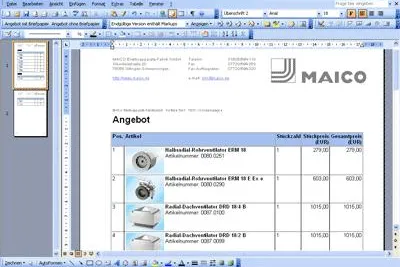 Bild: Web2Print Angebotsgenerator und Preislistengenerator