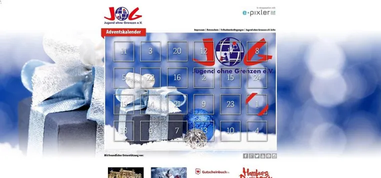 Bild: e-pixler programmiert Online-Adventskalender für Jugend ohne Grenzen e. V