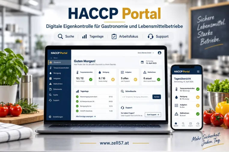 Bild: HACCP Portal 1.28.0: Digitale Eigenkontrolle mit Suche, Assistent und integriertem Support