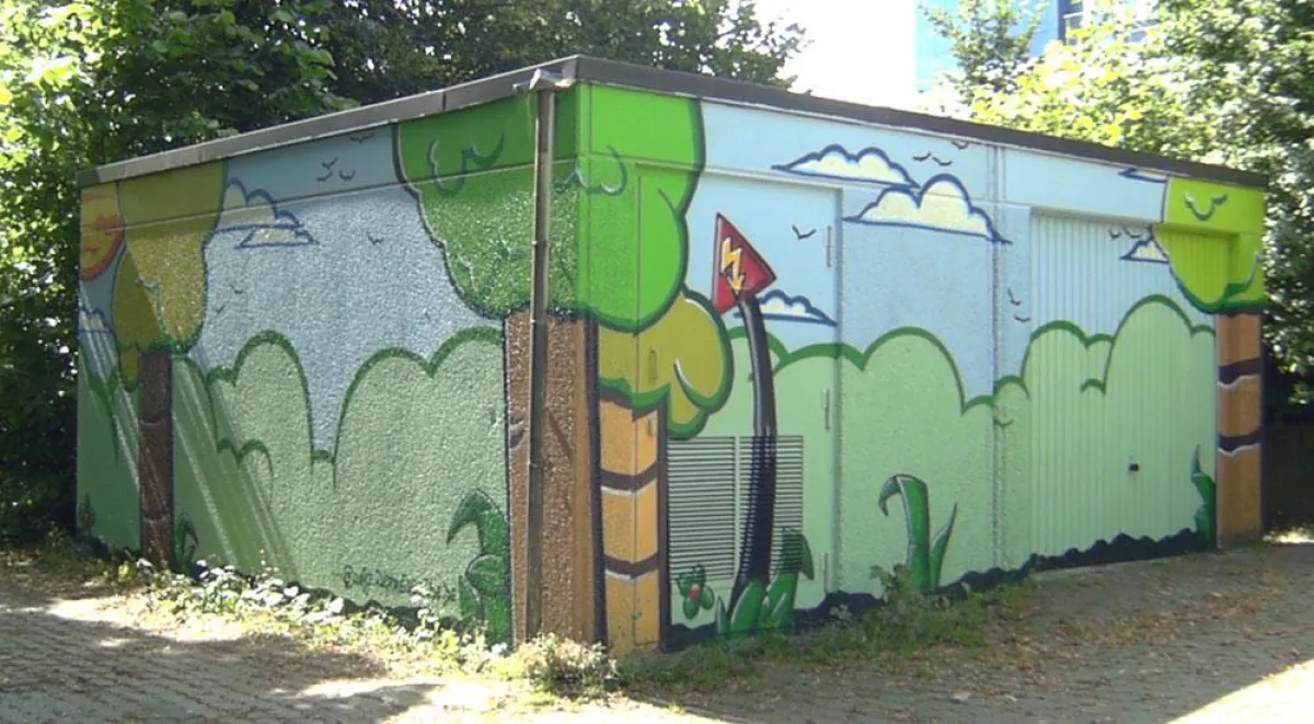 Graffiti-Gestaltung des Stromhäuschen in Lüdenscheid