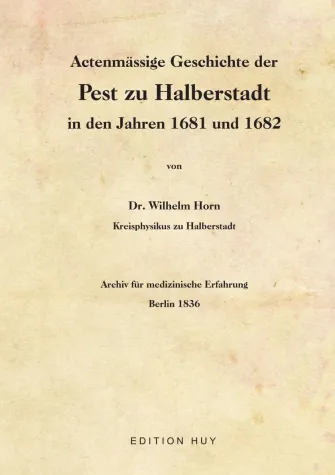 Bild: Geschichte der Pest zu Halberstadt 1681 und 1682