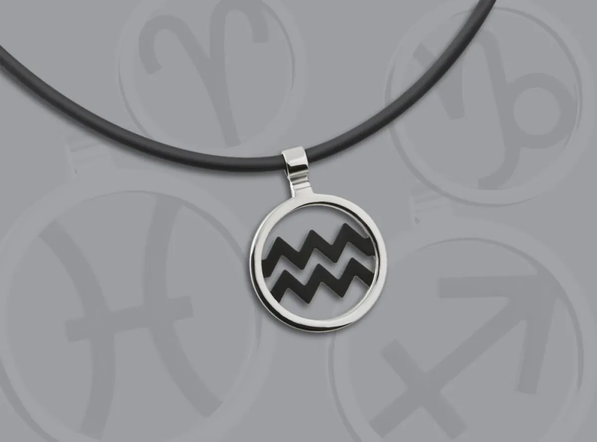 Sternzeichen Anhänger Wassermann aus Edelstahl / 21. Januar - 19. Februar