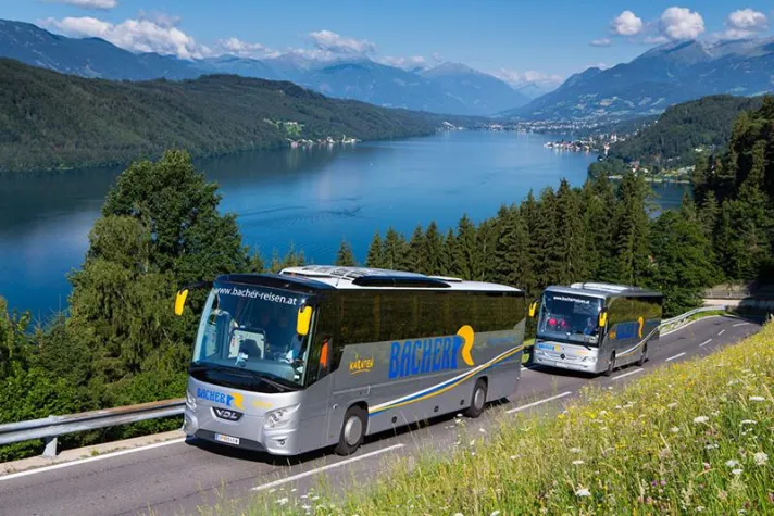 Bild: Flottenmanagement von Vehco im Busverkehr von Bacher Tourisitk
