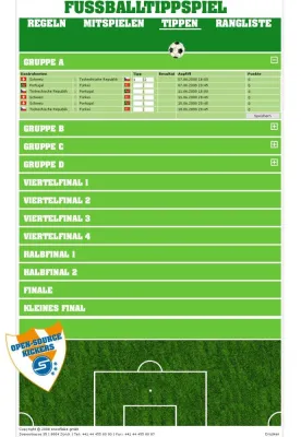 Bild: snowflake lanciert Fussball Tippspiel zur Euro 08