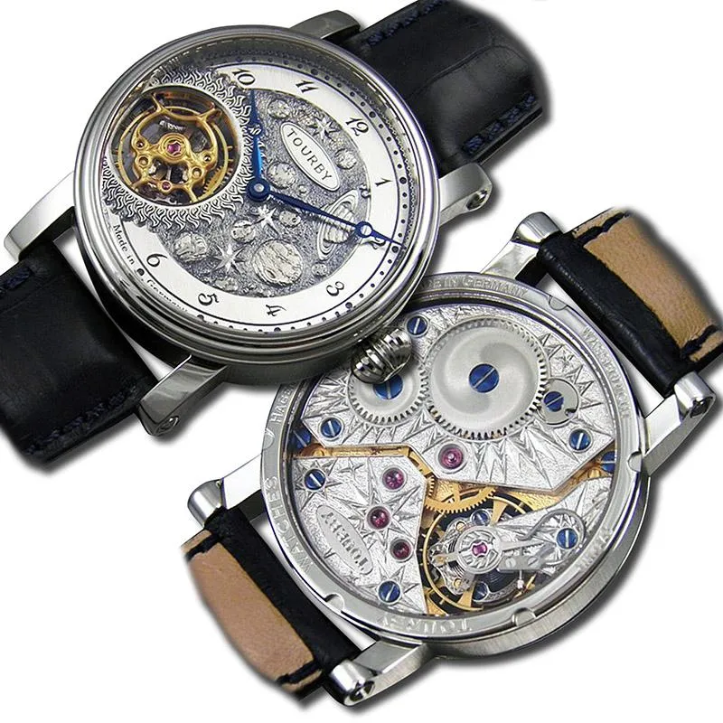 Von Hand graviertes Silber-Zifferblatt: Modell Planetarium