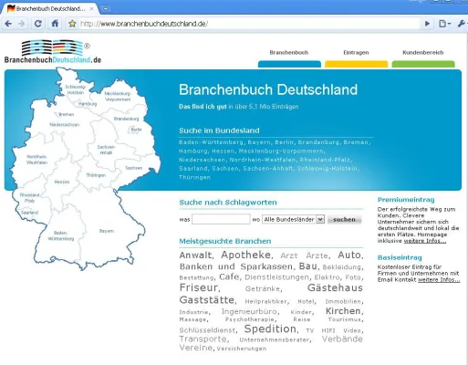 Bild: Branchenbuchdeutschland.de - Mit dem neuen Online-Branchenbuch schnell und einfach Kontakte knüpfen