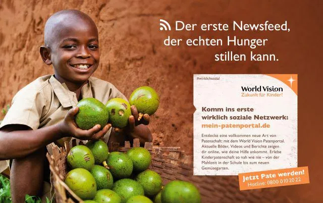 Das erste WIRKLICH soziale Netzwerk: PLANTAGE BERLIN startet Kampagne für World Vision Bild: Das erste WIRKLICH soziale Netzwerk: PLANTAGE BERLIN startet Kampagne für World Vision