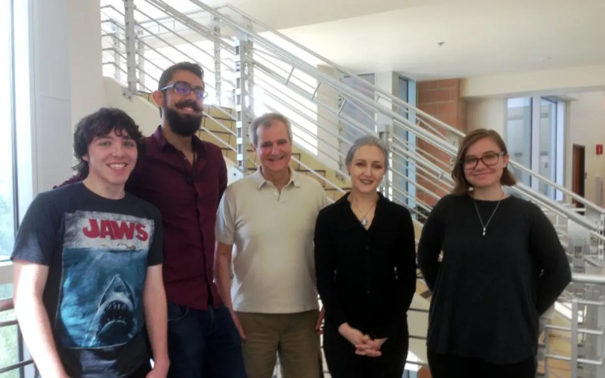 vlnr: Lucas Gonzalez, Andres Posadas, Prof. Dr. Avelino J. Gonzalez, Vera Kazakova, Lauren Hastings