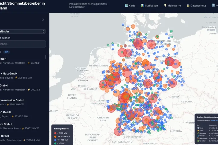 Neue Deutschlandkarte: Was Netzbetreiber wirklich leisten Bild: Neue Deutschlandkarte: Was Netzbetreiber wirklich leisten
