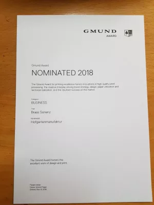 Bild: Hofgartenmanufaktur beim GMUND Award in der Kategorie BUSINESS ausgezeichnet