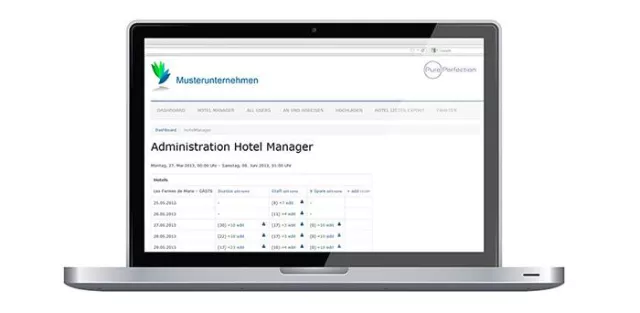 Bild: „Pure Solution“ Teilnehmermanagement-Tool Die neue Software-Lösung von Pure Perfection