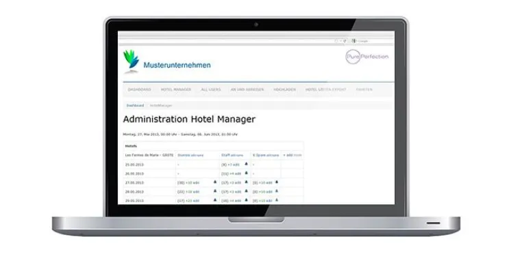 Bild: „Pure Solution“ Teilnehmermanagement-Tool Die neue Software-Lösung von Pure Perfection