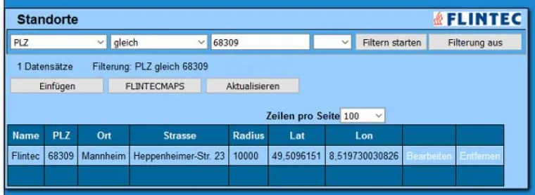 Bild: Neue Kontrollfunktionen für die Flintec Zeiterfassung
