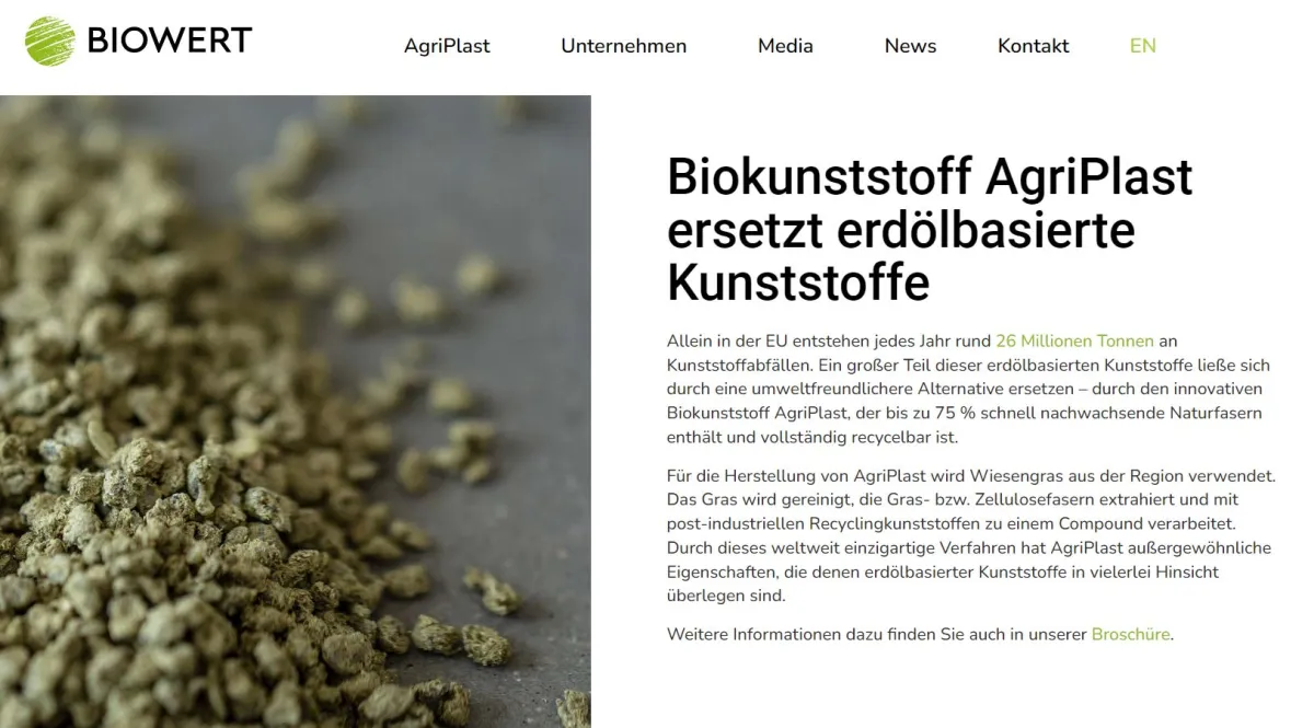 Biowert Industrie GmbH präsentiert ihre neue Webseite (© Biowert Industrie GmbH)