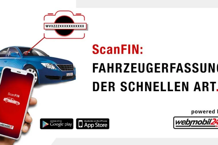 WebMobil24: App-Innovation ScanFIN - Automatisierte Kfz-Erfassung ermöglicht sofortige Weitervermarktung Bild: WebMobil24: App-Innovation ScanFIN - Automatisierte Kfz-Erfassung ermöglicht sofortige Weitervermarktung