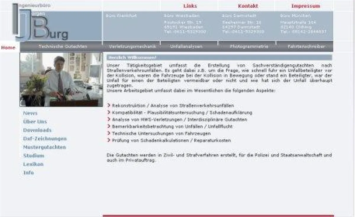 Ingenieurbüro von Jürgen Burg mit neuer Website