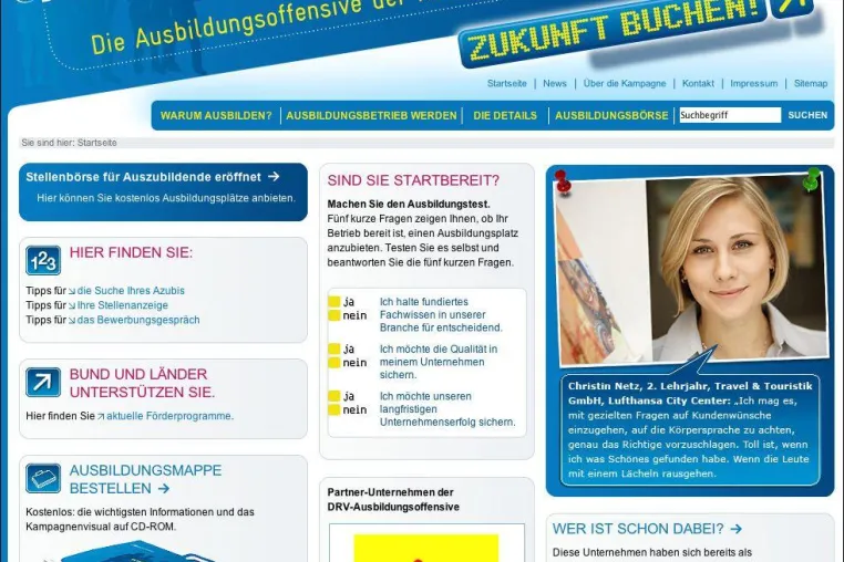 Kampagne ZUKUNFT BUCHEN bringt Trendwende für Ausbildungsplätze in der Reisebranche Bild: Kampagne ZUKUNFT BUCHEN bringt Trendwende für Ausbildungsplätze in der Reisebranche